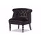 Baxton Studio Flax Victorian Style Black Velvet Fabric Upholstered Vanity Accent Chair